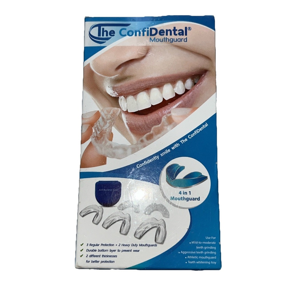 ConfiDental Mouthguard Set Of 3 Regular Protection One Size New